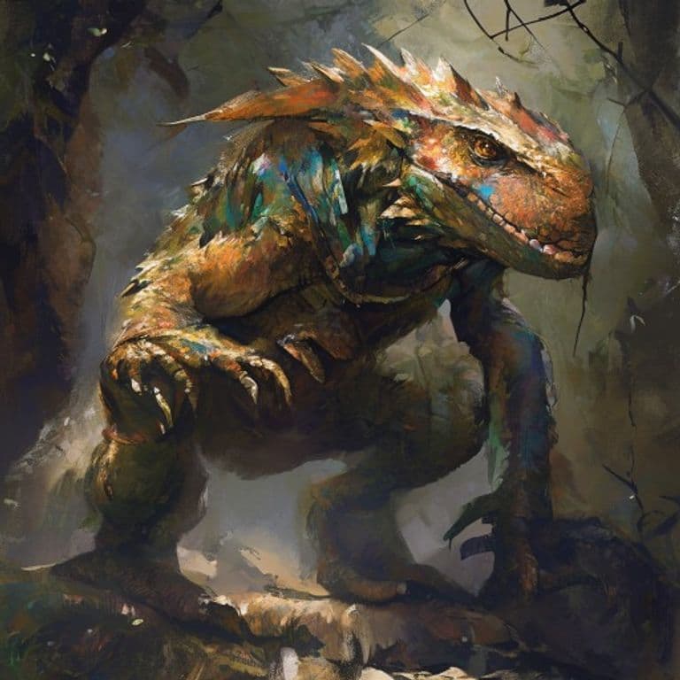 Lizard — fantasy monster illustration