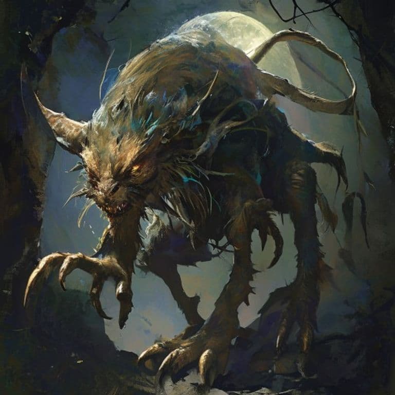 Moon Weaver — fantasy monster illustration