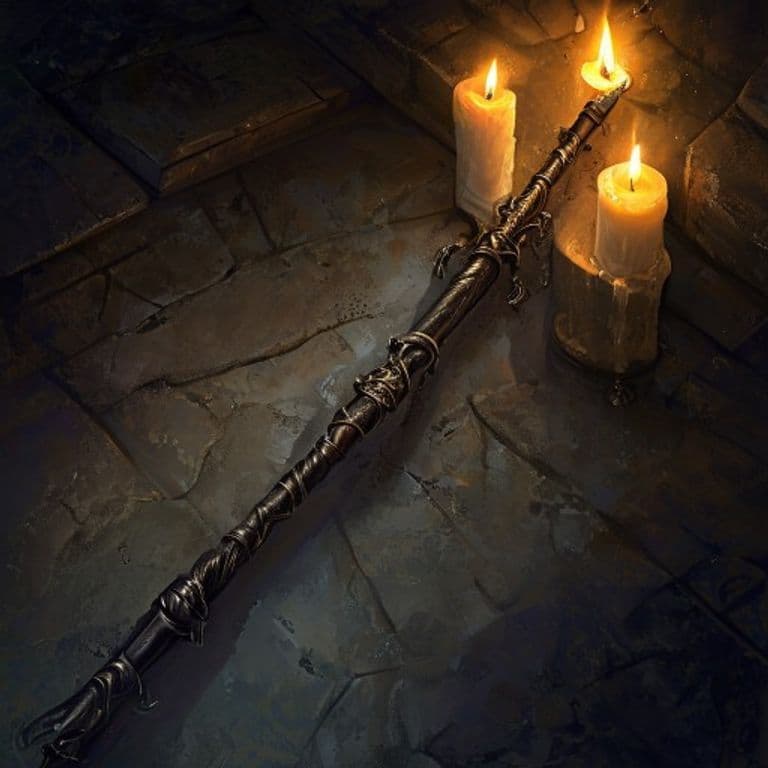 Wand of Binding — fantasy item illustration. Wand of Binding is a magic item (wand) of rare rarity.