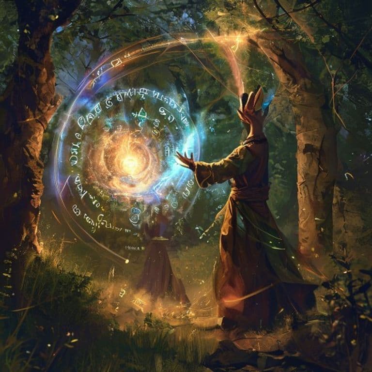 Commune with Nature — fantasy spell effect illustration. Commune with Nature is a 5th-level divination available to Druid, Warlock.