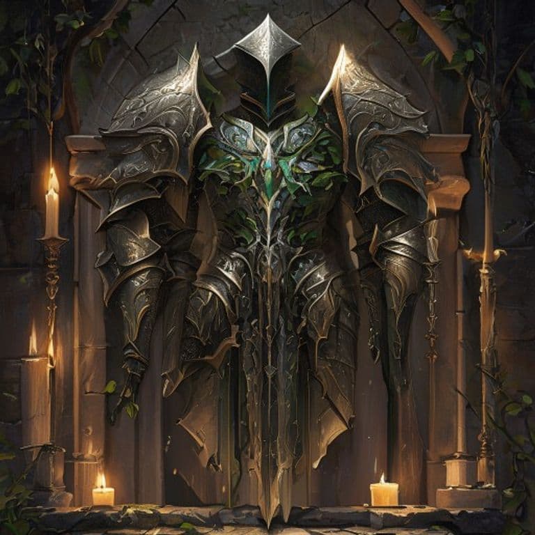 Armor of the Leaf — fantasy item illustration