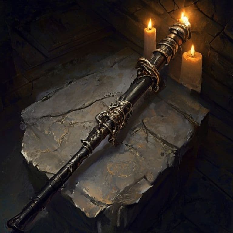 Rod of the Jester — fantasy item illustration. Rod of the Jester is a magic item (rod) of rare rarity.