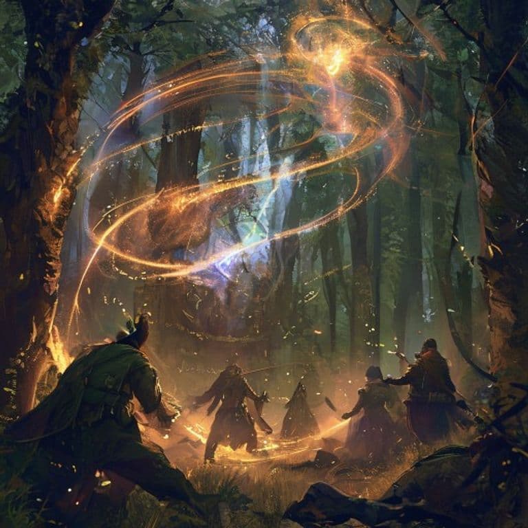 Forest Army — fantasy spell effect illustration