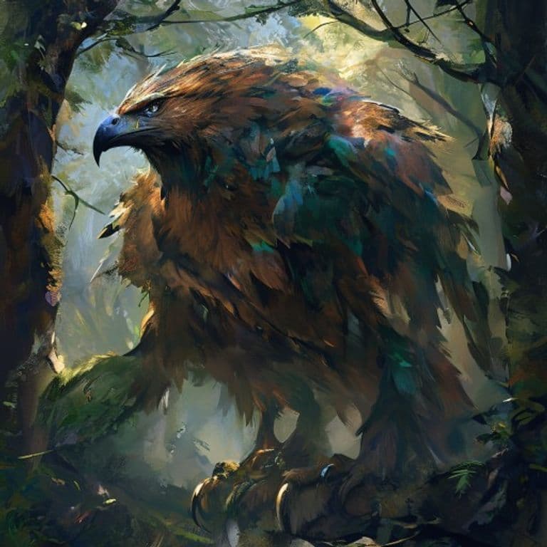 Forest Falcon — fantasy monster illustration