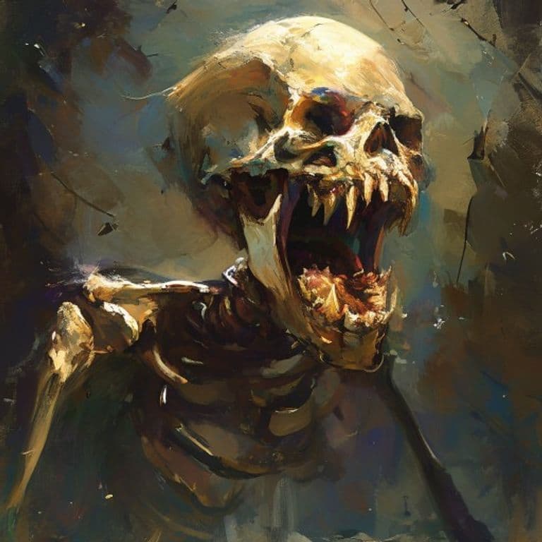 Cackling Skeleton — fantasy monster illustration