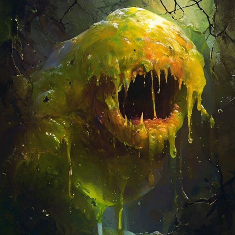 Gelatinous Wall — fantasy monster illustration