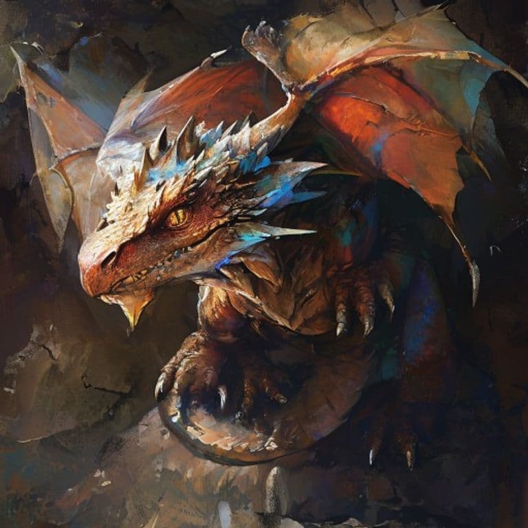 Keyhole Dragonette — fantasy monster illustration