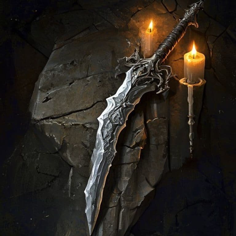 Vile Razor — fantasy item illustration