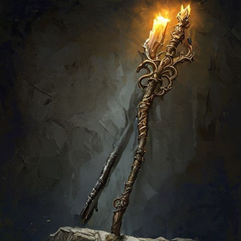 Staff of the Four Winds — fantasy item illustration
