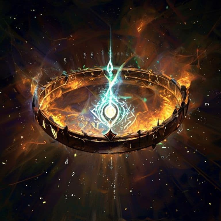 Fey Crown — fantasy spell effect illustration. Fey Crown is a 5th-level abjuration available to Bard, Druid, Ranger, Warlock.