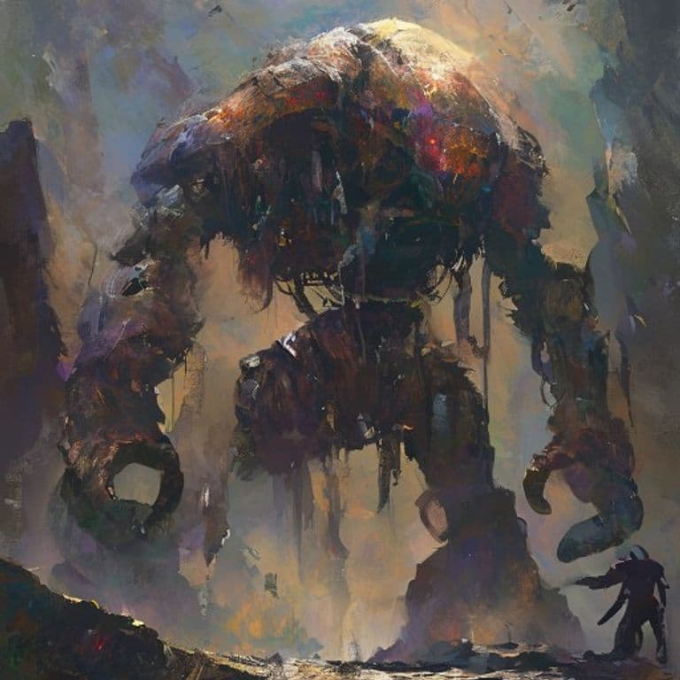 Hoard Golem — fantasy monster illustration
