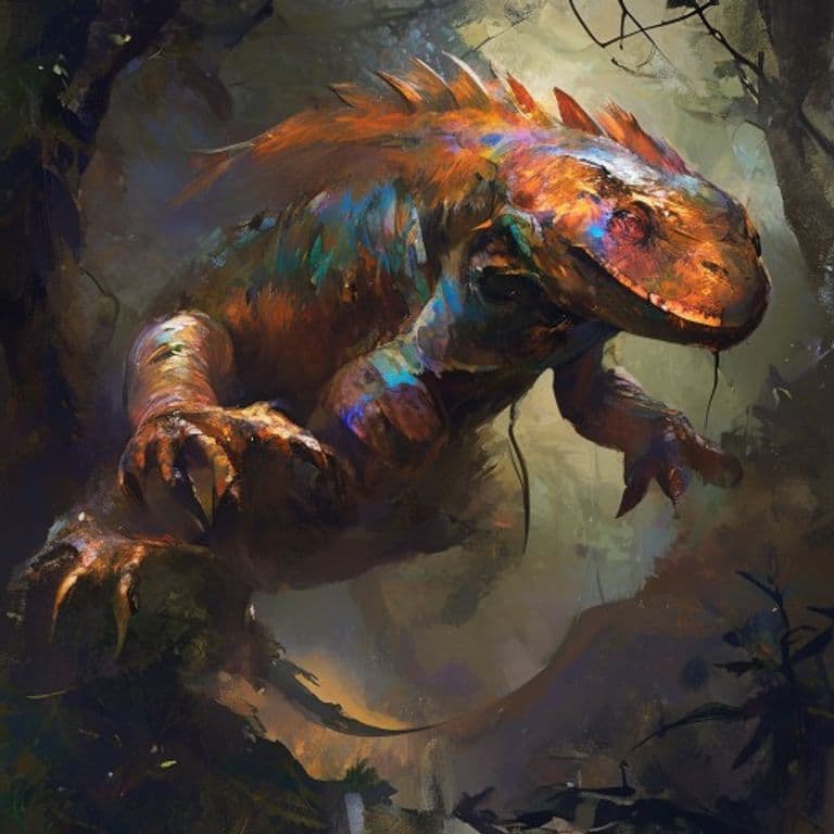 Salamander — fantasy monster illustration
