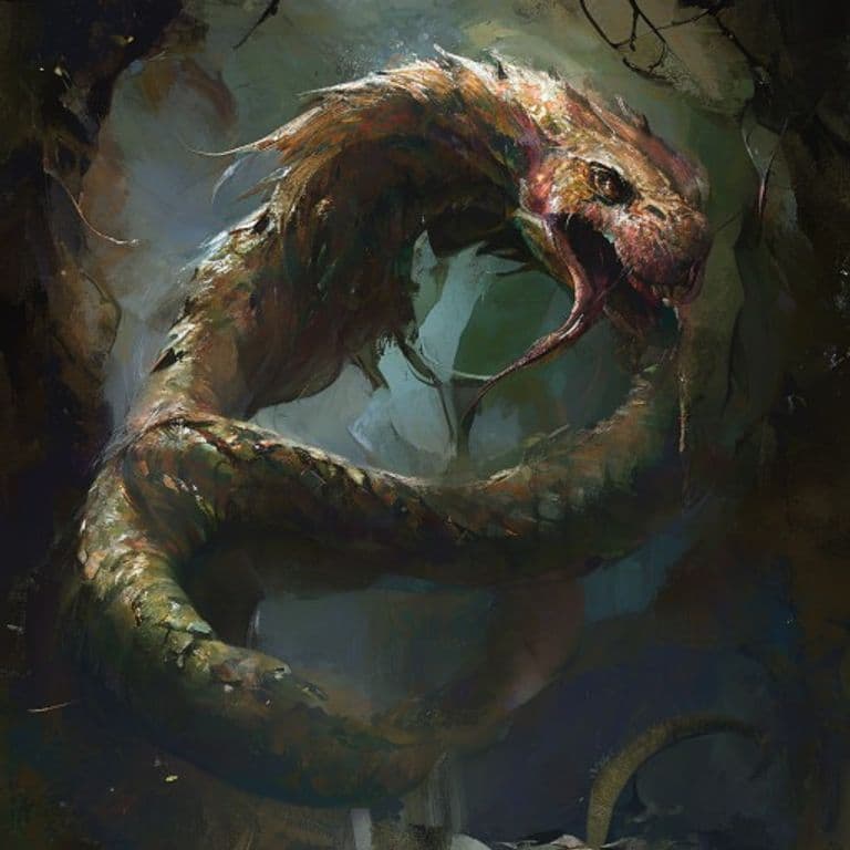 Serpentine Lamia — fantasy monster illustration