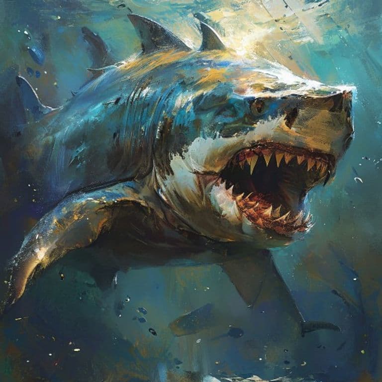 Giant Shark — fantasy monster illustration