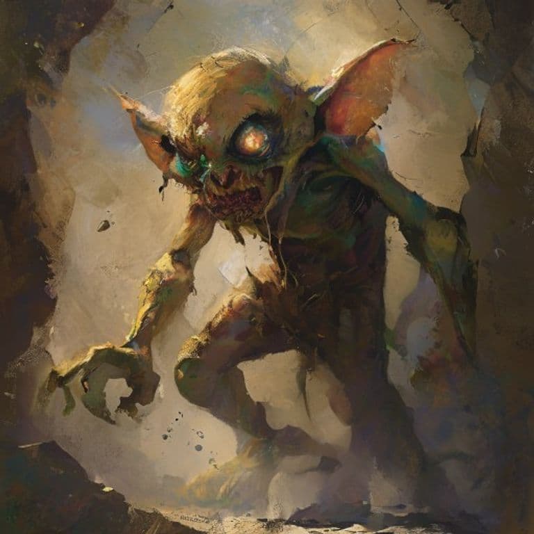 Dust Goblin — fantasy monster illustration
