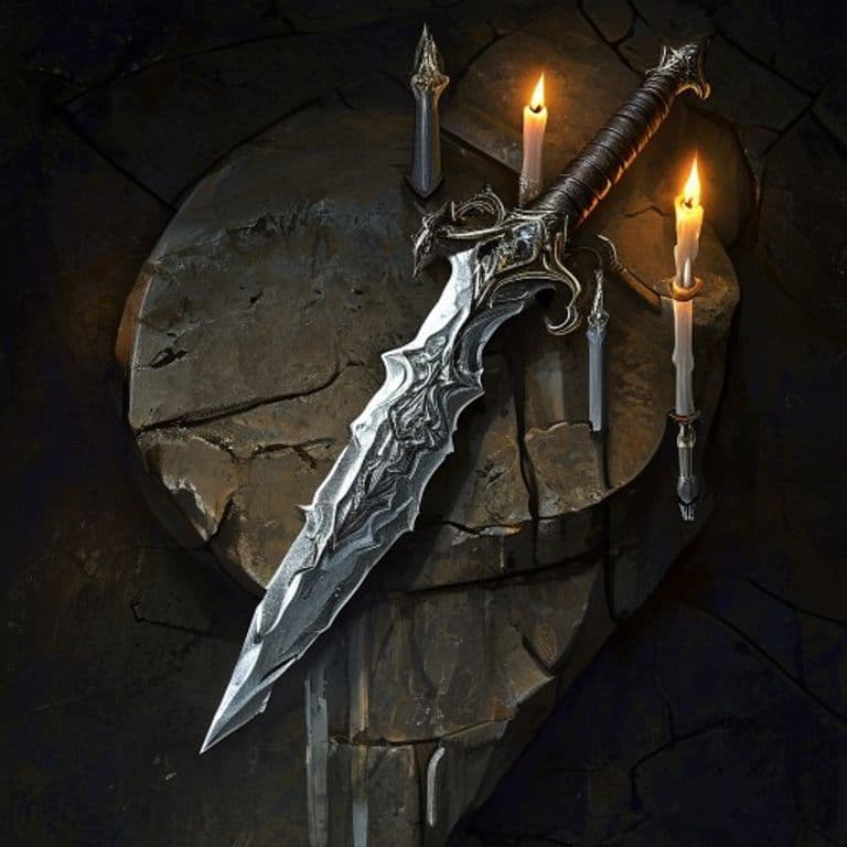 Unquiet Dagger — fantasy item illustration