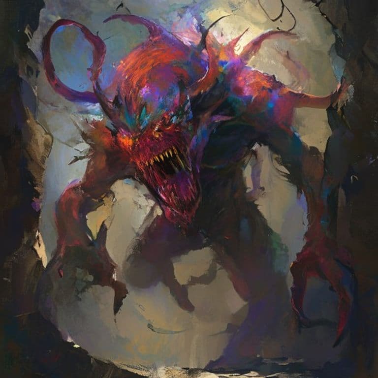 Neophron — fantasy monster illustration
