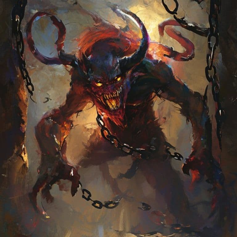 Chain Devil — fantasy monster illustration
