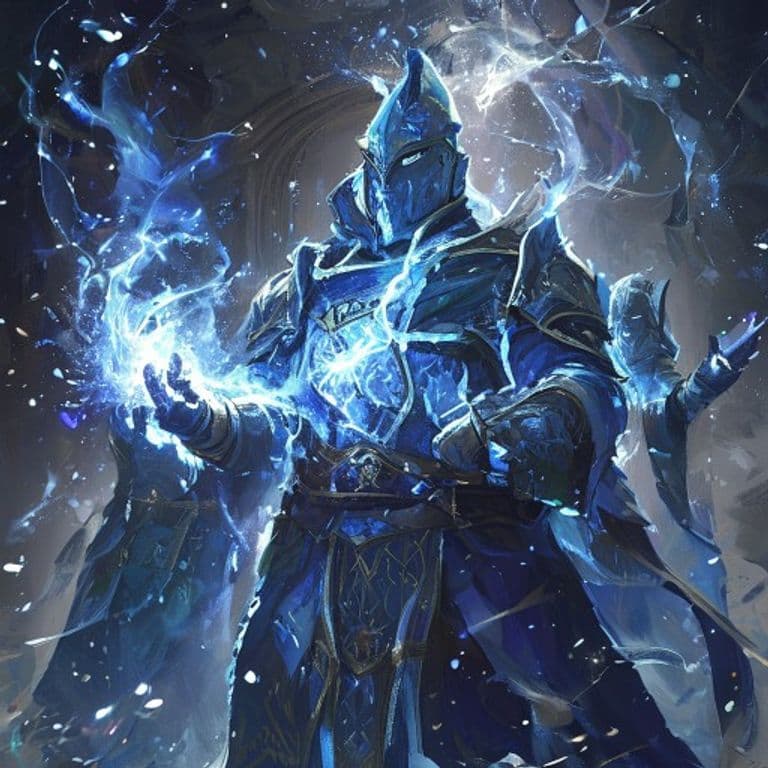 Ice Soldiers — fantasy spell effect illustration