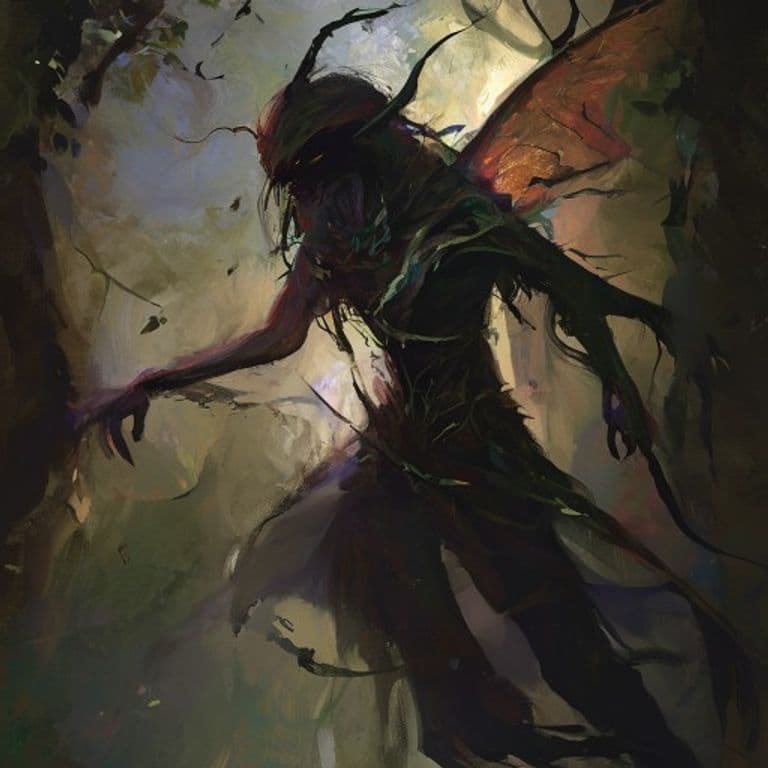 Shadow Fey Duelist — fantasy monster illustration