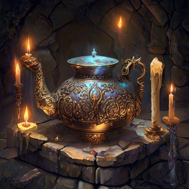 Teapot of Soothing — fantasy item illustration