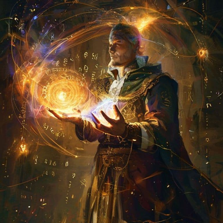 Divination — fantasy spell effect illustration. Divination is a 4th-level divination available to Cleric, Druid, Ritual Caster.