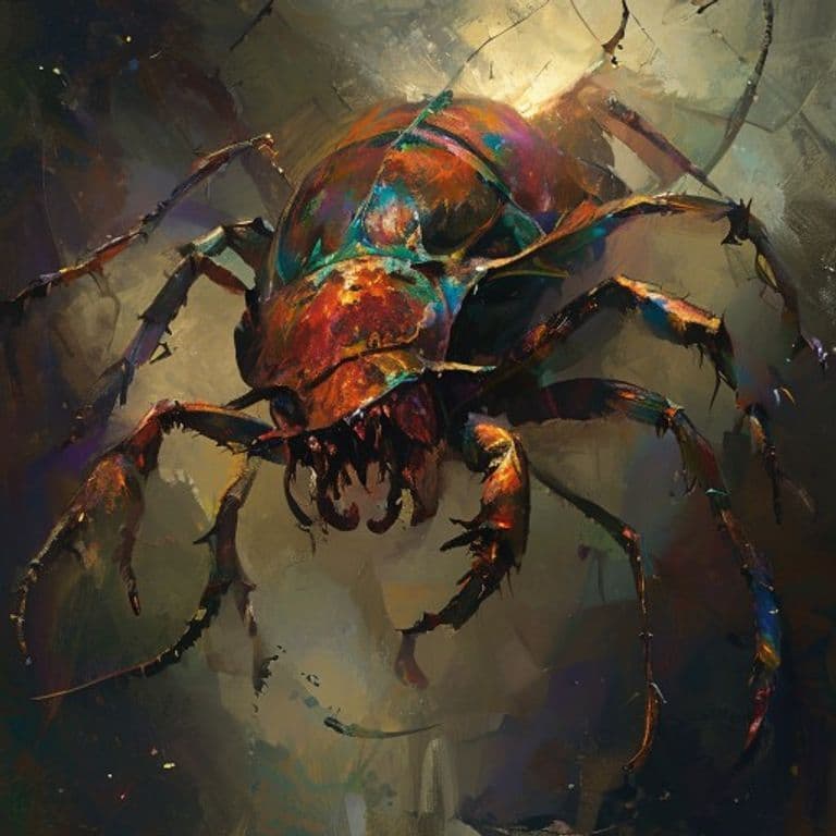 Manabane Scarab Swarm — fantasy monster illustration