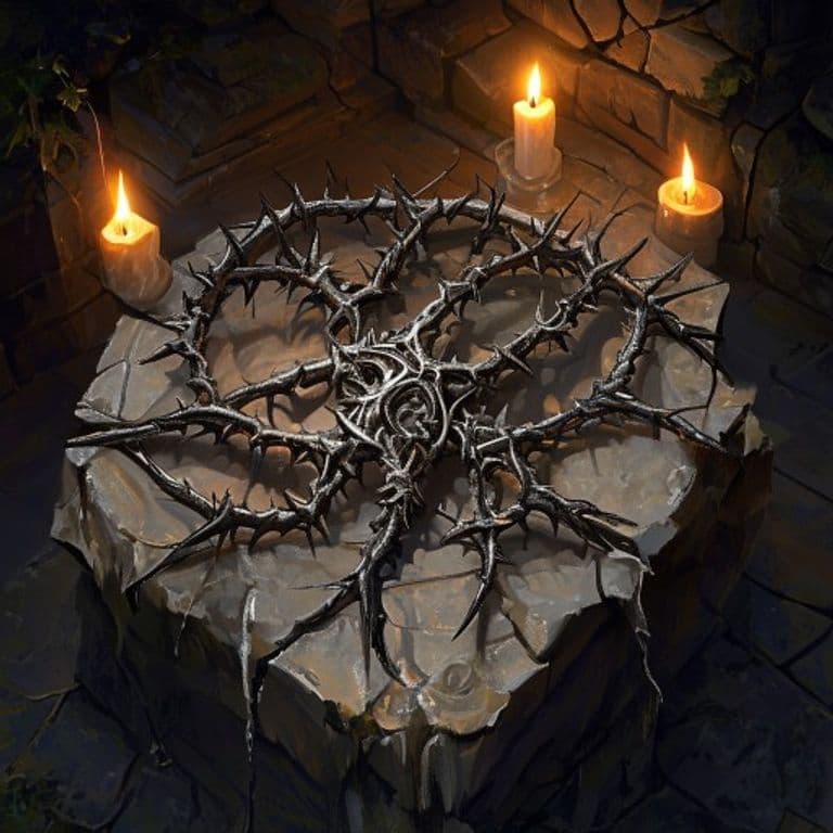 Band of Iron Thorns — fantasy item illustration. Band of Iron Thorns is a magic item (wondrous item) of rare rarity.