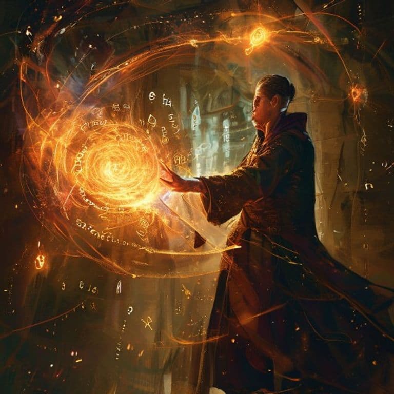 Who Goes There? — fantasy spell effect illustration. Who Goes There?
