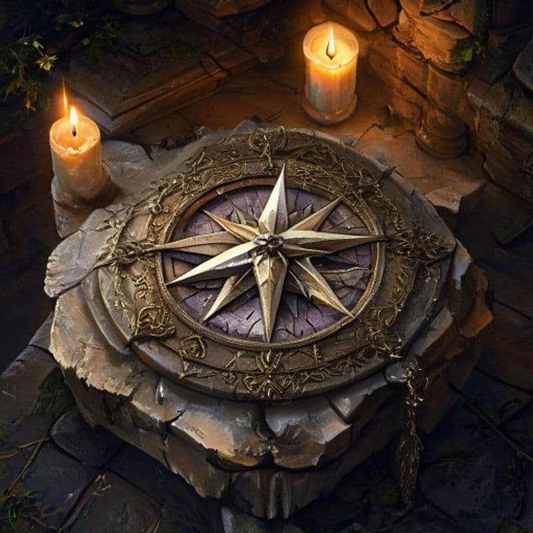 Signaling Compass — fantasy item illustration