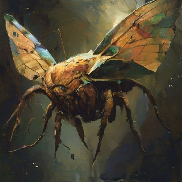 Giant Moth — fantasy monster illustration