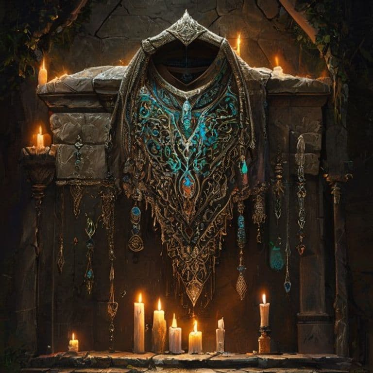 Revenant's Shawl — fantasy item illustration