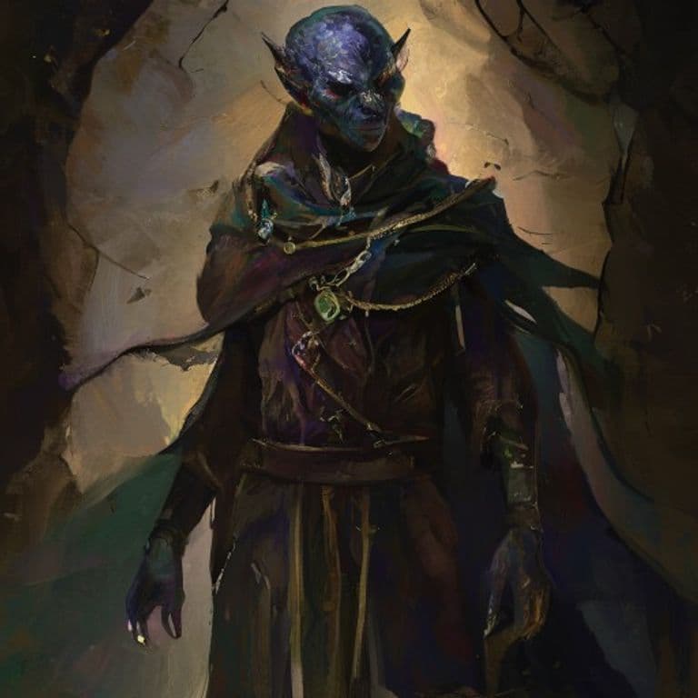 Shadow Elf High Priest — fantasy monster illustration