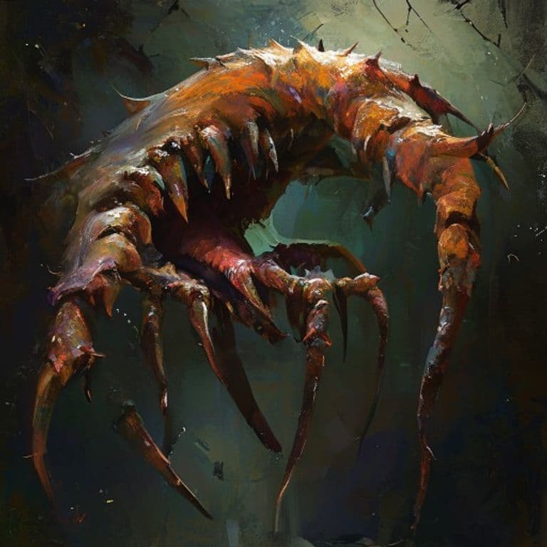 Chelicerae — fantasy monster illustration. Chelicerae is a large aberration (Challenge Rating 7).