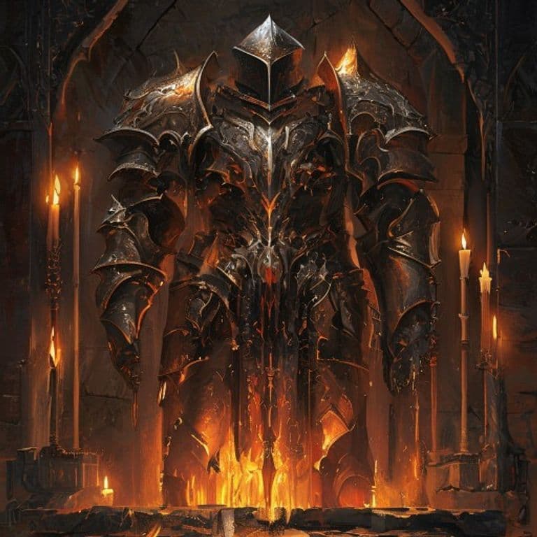 Molten Hellfire Armor — fantasy item illustration