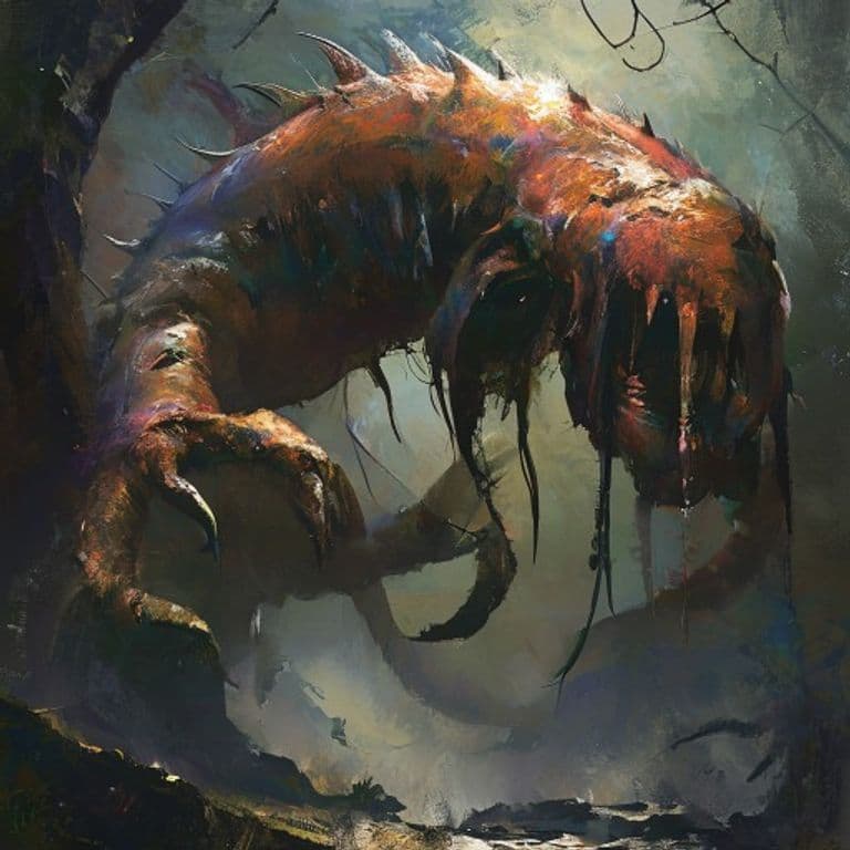 Megapede — fantasy monster illustration