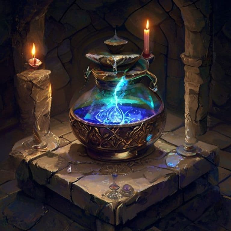 Potion of Transparency — fantasy item illustration. Potion of Transparency is a magic item (potion) of common rarity.