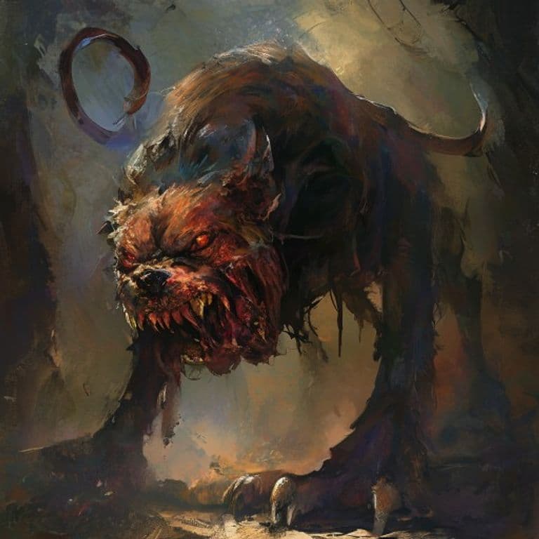 Death Dog — fantasy monster illustration