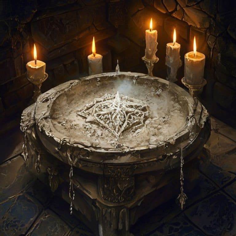 Dust of Muffling — fantasy item illustration. Dust of Muffling is a magic item (wondrous item) of common rarity.
