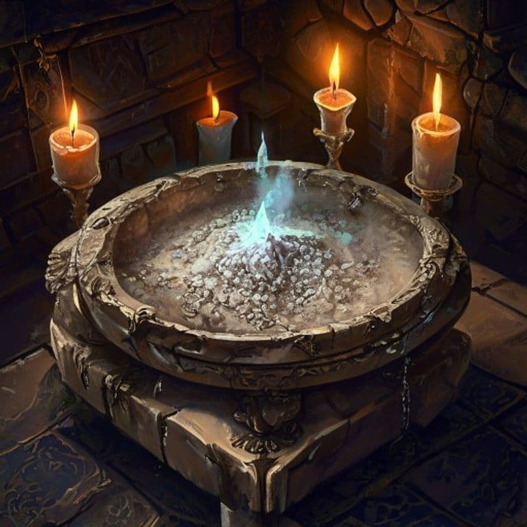 Whispering Powder — fantasy item illustration