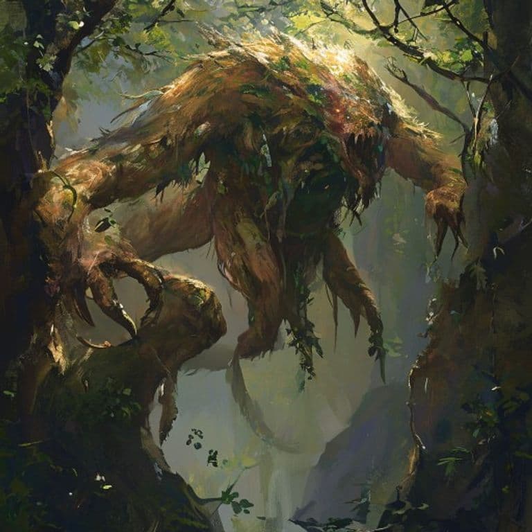 Arboreal Grappler — fantasy monster illustration