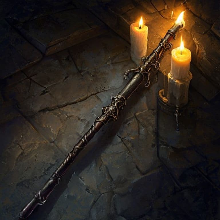 Wand of the War Mage, +1, +2, or +3 — fantasy item illustration