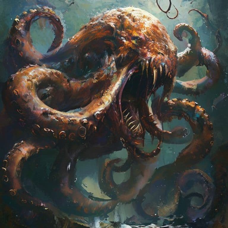 Kraken — fantasy monster illustration
