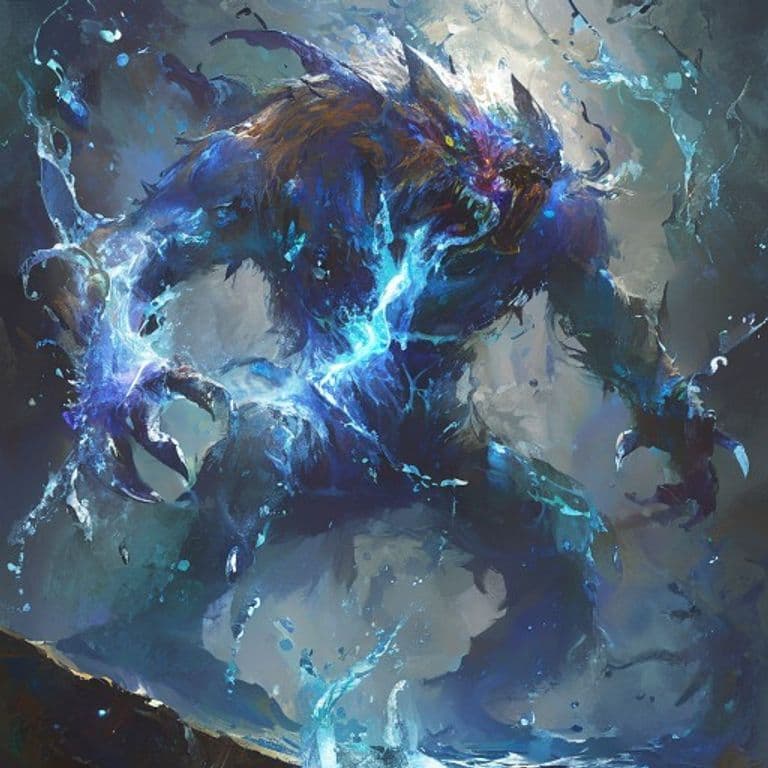 Water Elemental — fantasy monster illustration
