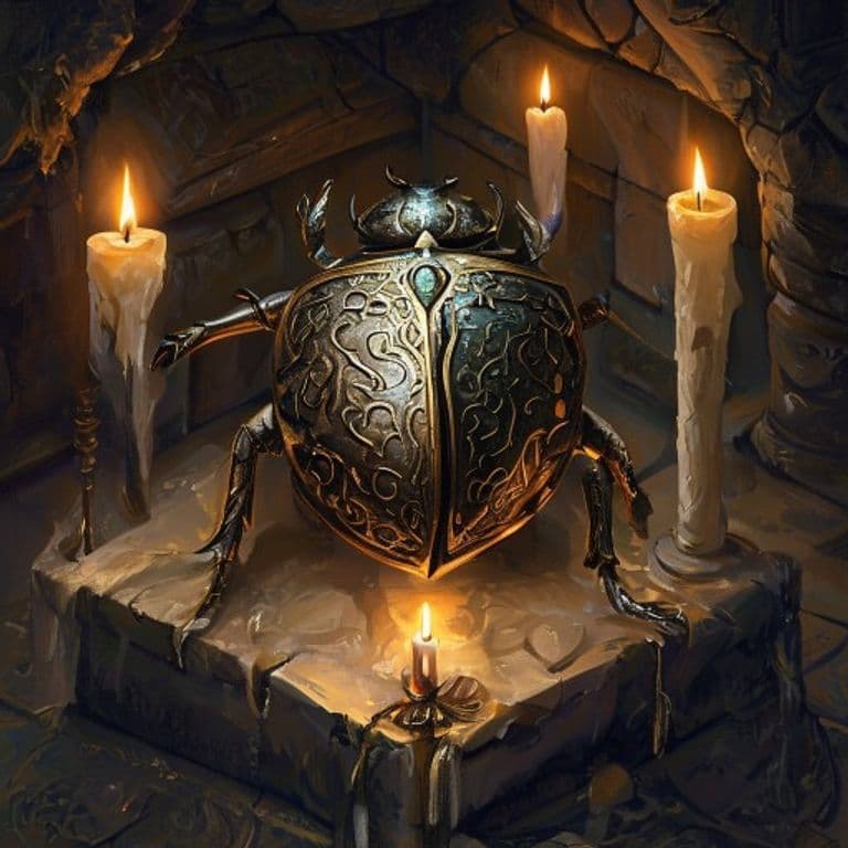 Scarab of Protection — fantasy item illustration
