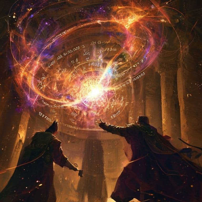 Avronin’s Astral Assembly — fantasy spell effect illustration