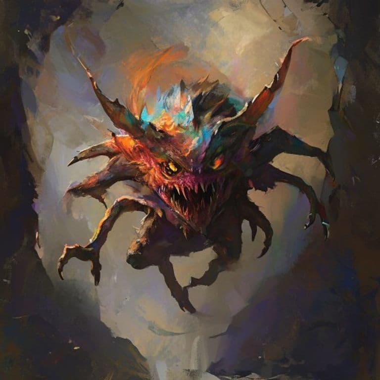 Quasit Familiar — fantasy monster illustration