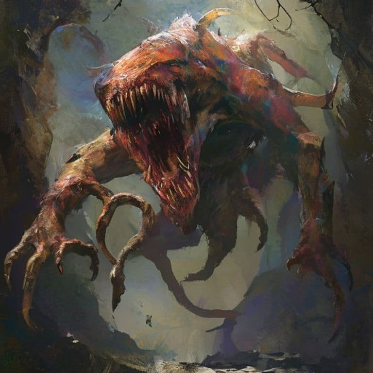 Brachyura Shambler — fantasy monster illustration. Brachyura Shambler is a medium monstrosity (Challenge Rating 4).