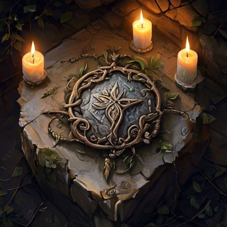 Wood Woad Amulet — fantasy item illustration