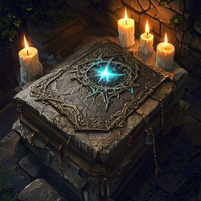 Shadow Tome — fantasy item illustration. Shadow Tome is a magic item (wondrous item) of rare rarity.